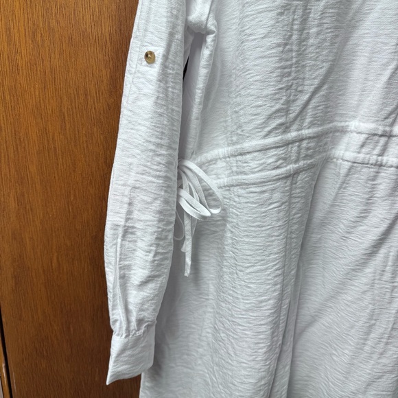 NEW Seraphine Elina Double Drawstring Shirt Dress Midi Maternity White US 10 NWT - Picture 7 of 14